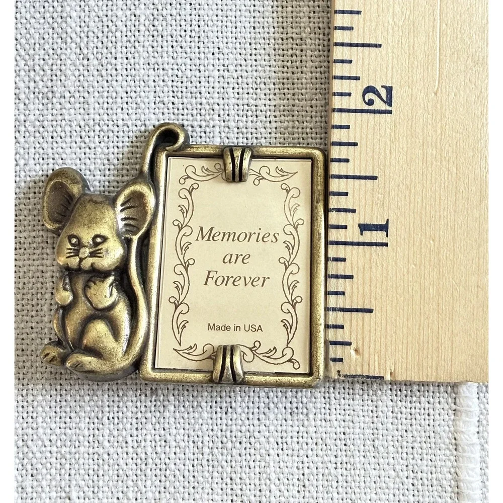 Vintage Miniature Molded Brass Picture Frame 2.0